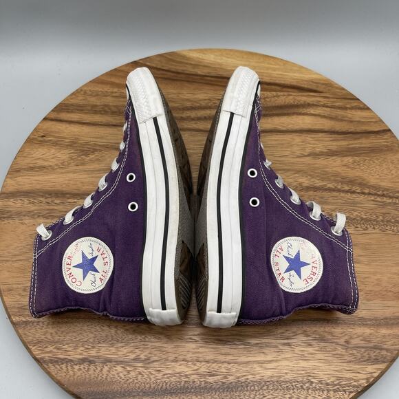 Converse Chuck Taylor All Star Shoes Womens Size 7 Purple High Tops Casual Skate - Picture 6 of 8